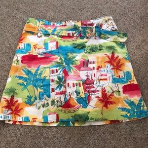 Larry Levine vacation print skort 8